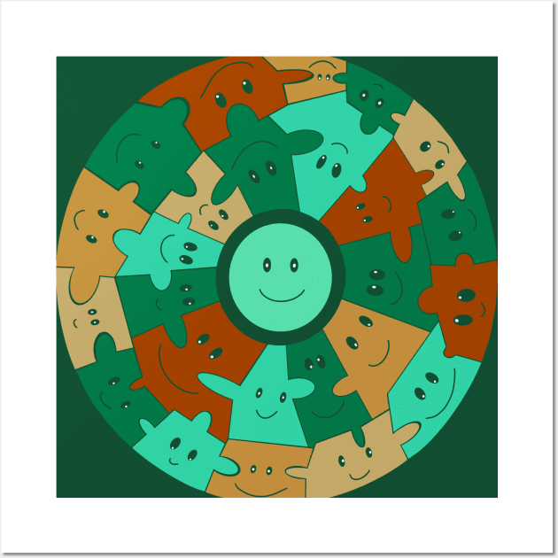 Place for Everyone Puzzle Design Wall Art by Suneldesigns